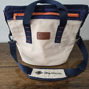 Disney Navy and Cream Duffel Bag with Orange Accents